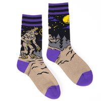 Unisex Exaggerated Color Block Cotton Printing Crew Socks A Pair sku image 3