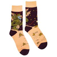 Unisex Exaggerated Color Block Cotton Printing Crew Socks A Pair sku image 4