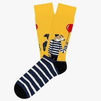 Unisexe Vacances Bloc De Couleur Coton Crew Socks Une Paire main image 3