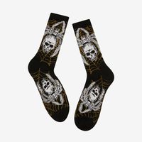 Unisex Simple Style Classic Style Skull Cotton Printing Crew Socks A Pair main image 3