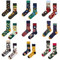 Unisex Simple Style Classic Style Color Block Cotton Printing Crew Socks A Pair main image 1