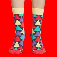 Women's Simple Style Classic Style Color Block Cotton Printing Crew Socks A Pair main image 5