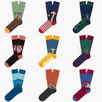 Unisex Simple Style Classic Style Color Block Cotton Printing Crew Socks A Pair main image 1