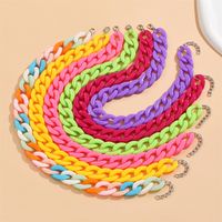 Cute Sweet Solid Color Arylic Wholesale Necklace main image 1
