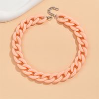 Cute Sweet Solid Color Arylic Wholesale Necklace main image 4