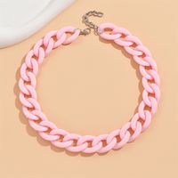 Cute Sweet Solid Color Arylic Wholesale Necklace sku image 7