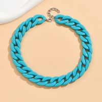 Cute Sweet Solid Color Arylic Wholesale Necklace sku image 16
