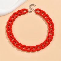 Cute Sweet Solid Color Arylic Wholesale Necklace sku image 22