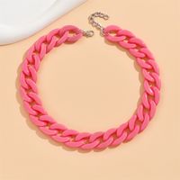 Cute Sweet Solid Color Arylic Wholesale Necklace sku image 25