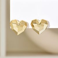 1 Pair Ig Style Heart Shape Plating Arylic Ear Studs main image 2