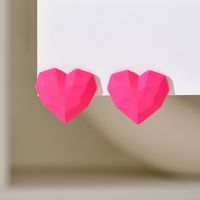 1 Pair Ig Style Heart Shape Plating Arylic Ear Studs sku image 4