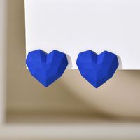 1 Pair Ig Style Heart Shape Plating Arylic Ear Studs sku image 5