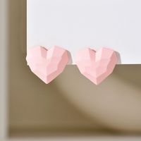 1 Pair Ig Style Heart Shape Plating Arylic Ear Studs sku image 7
