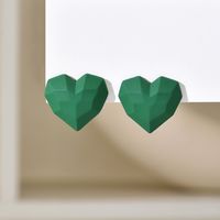 1 Pair Ig Style Heart Shape Plating Arylic Ear Studs sku image 8