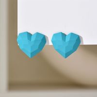 1 Pair Ig Style Heart Shape Plating Arylic Ear Studs sku image 9