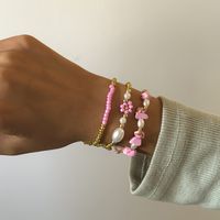 Bohemien Geometrisch Künstliche Perle Saatperle Perlen Überzug Frau Armbänder main image 5