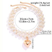 Elegant Exaggerated Geometric Heart Shape Ccb Imitation Pearl Beaded Plating Women's Necklace main image 3