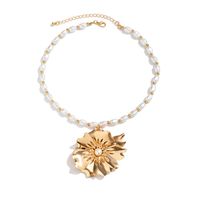 Wholesale Jewelry Elegant Glam Flower CCB Artificial Pearl Iron Beaded Plating Necklace main image 2