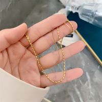 Simple Style Geometric Titanium Steel Plating Double Layer Necklaces main image 5