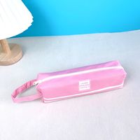 Color Block Cloth Learning School Preppy Style Simple Style Pencil Case main image 1