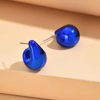 1 Pair Simple Style Classic Style Water Droplets Plating Arylic Ear Studs main image 2