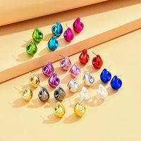 1 Pair Simple Style Classic Style Water Droplets Plating Arylic Ear Studs main image 4