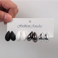 Wholesale Jewelry Ig Style Classic Style Water Droplets Arylic Plating Ear Studs sku image 10
