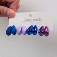 Wholesale Jewelry Ig Style Classic Style Water Droplets Arylic Plating Ear Studs sku image 11