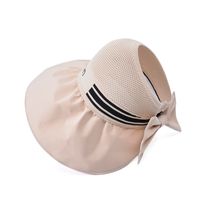 Mujeres Elegante Estilo Clásico Bloque De Color Aleros Curvos Sombrero Para El Sol sku image 1