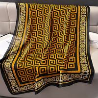 Women's Elegant Geometric Satin Silk Scarf main image 3