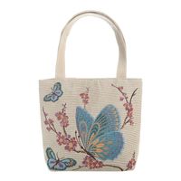 Women's Elegant Elephant Flower Butterfly Canvas Shopping Bags main image 5