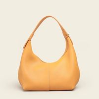 Women's Medium Pu Leather Color Block Streetwear Dumpling Shape Zipper Shoulder Bag sku image 5