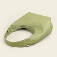 Women's Medium Pu Leather Color Block Streetwear Dumpling Shape Zipper Shoulder Bag main image 3