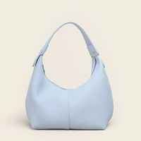 Women's Medium Pu Leather Color Block Streetwear Dumpling Shape Zipper Shoulder Bag sku image 6