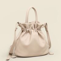 Women's Small Pu Leather Solid Color Streetwear Bucket String Bucket Bag main image 6