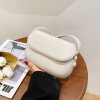 Women's Medium Pu Leather Color Block Vintage Style Classic Style Shell Magnetic Buckle Shoulder Bag sku image 1