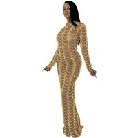 Femmes Robe Fourreau Élégant Style Classique Col Rond Diamant Manche Courte Couleur Unie Maxi Longue Robe Fête Rue sku image 7