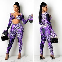 Women's Holiday Street Sexy Leopard Full Length Jumpsuits main image 2