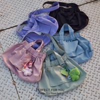 Women's Medium Nylon Solid Color Classic Style Square Open Shoulder Bag main image 3