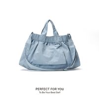 Women's Medium Nylon Solid Color Classic Style Square Open Shoulder Bag sku image 3