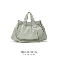 Women's Medium Nylon Solid Color Classic Style Square Open Shoulder Bag sku image 1