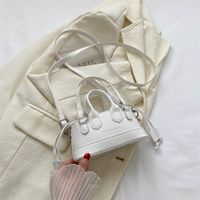 Women's Medium Pu Leather Solid Color Streetwear Square String Shoulder Bag sku image 2