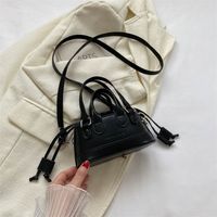 Women's Medium Pu Leather Solid Color Streetwear Square String Shoulder Bag sku image 1