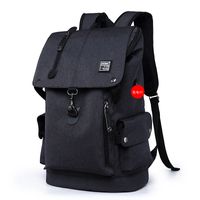 Men's Solid Color Oxford Fabric Zipper Functional Backpack Laptop Backpack main image 4