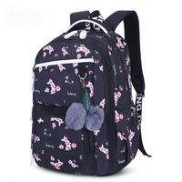 Waterproof Geometric Floral School Daily School Backpack sku image 2