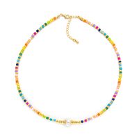 Vacation Colorful Mixed Materials Beaded Knitting Women's Necklace main image 8