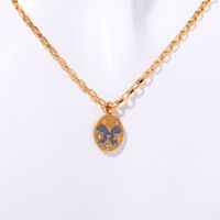 201 Stainless Steel 304 Stainless Steel Gold Plated Casual Simple Style Plating Bow Knot Pendant Necklace main image 7