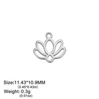 1 Piece Stainless Steel Leaf Flower Polished Pendant sku image 3