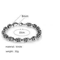 Hip-Hop Geometric Skull Alloy Plating Men's Bracelets main image 2