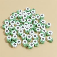 100 PCS/Package Soft Clay Flower Beads sku image 1